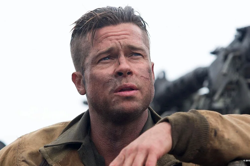 Brad Pitt film fury hairstyle
