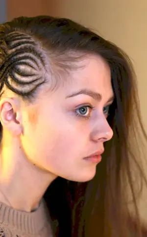 Braids on the temples