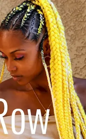 Afro braids with braids