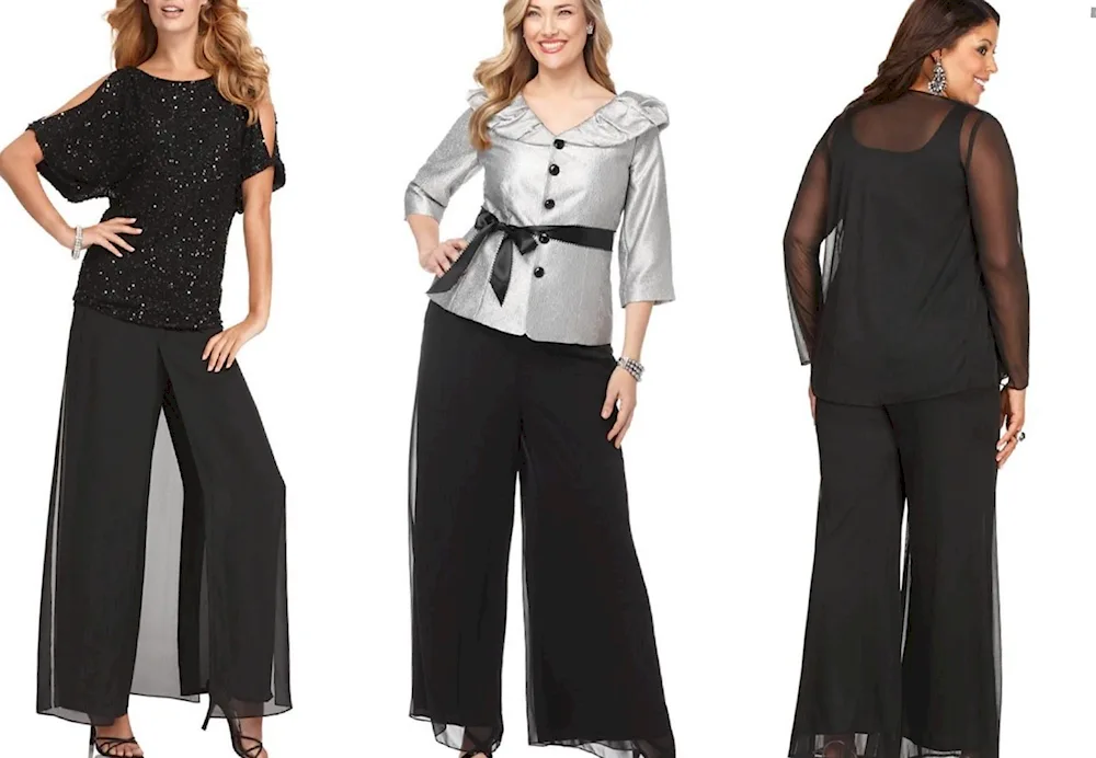 Pant suits for full women evening