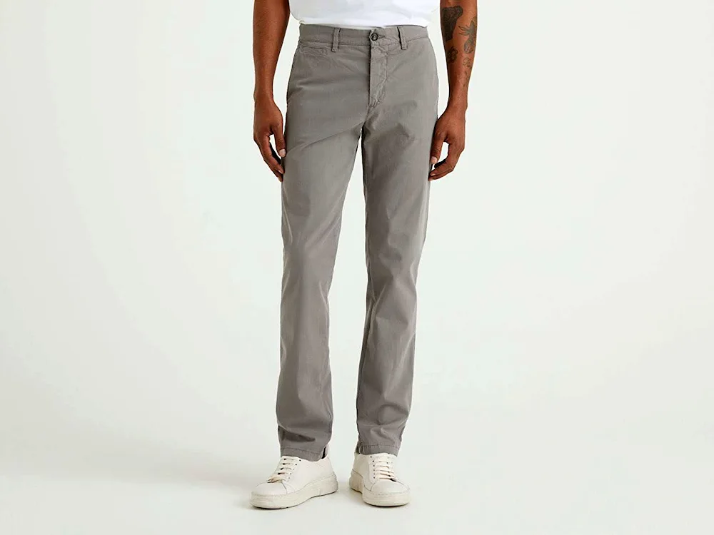 Benetton slim trousers for men