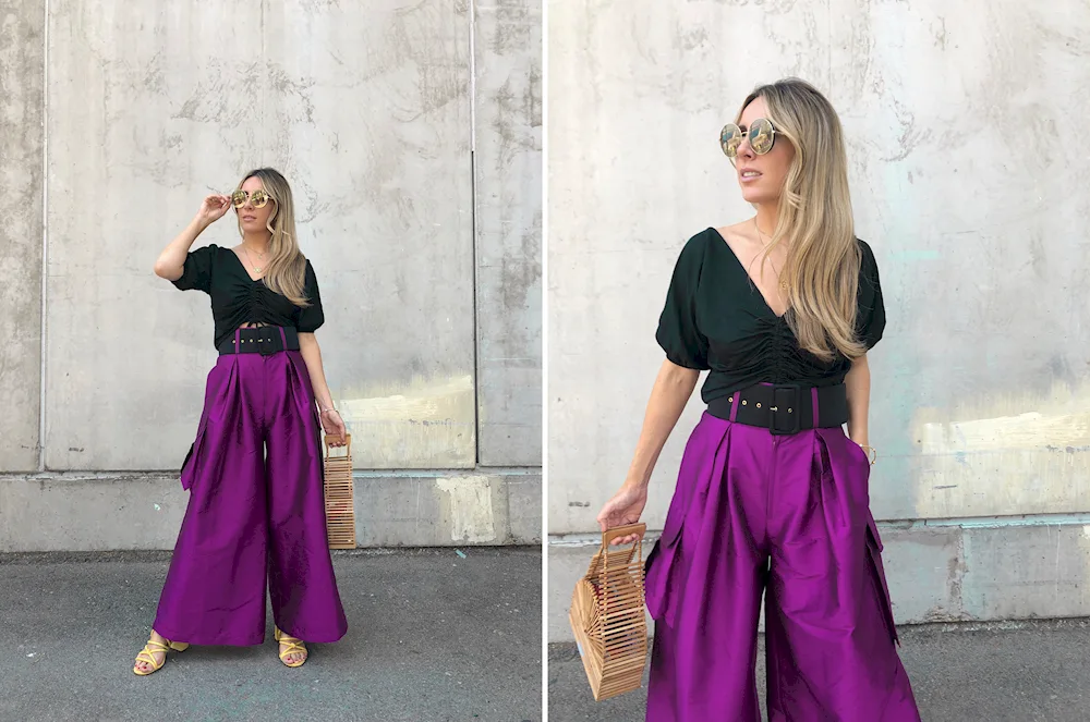 Palazzo trousers fuchsia