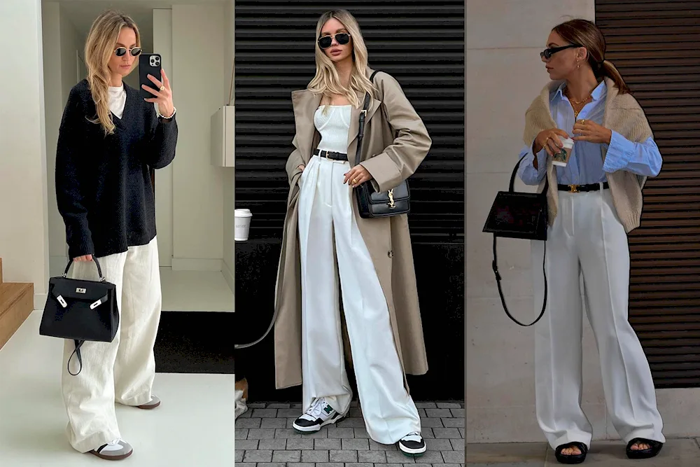 Palazzo trousers and over-size jacket