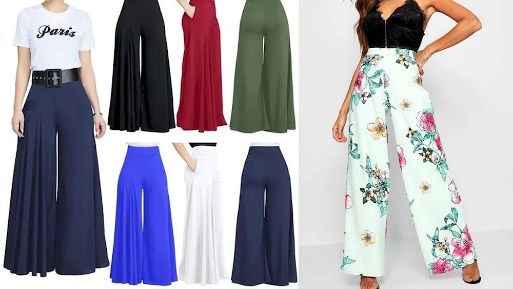 Palazzo trousers pleated