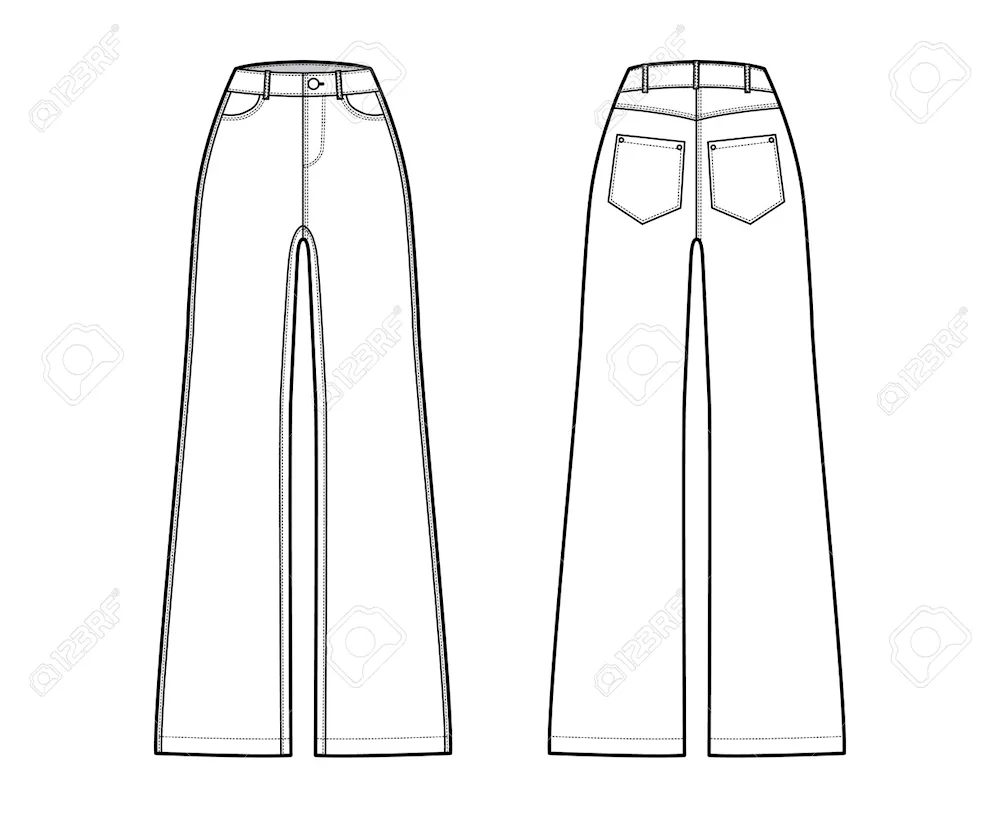 Sketch of men's trousers