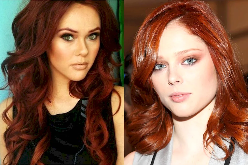 Brunettes who have dyed their hair red