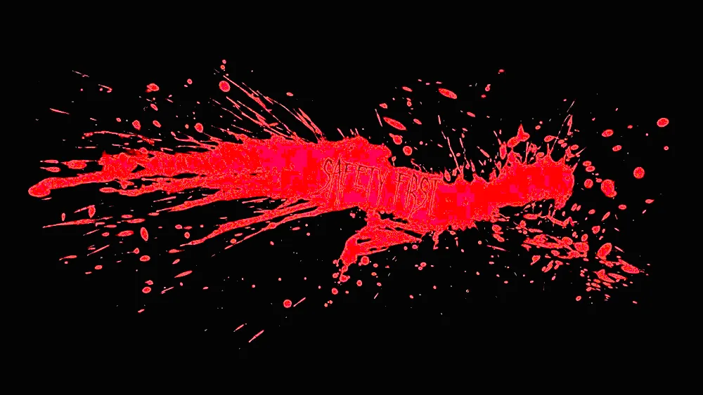 Blood splatters on black background