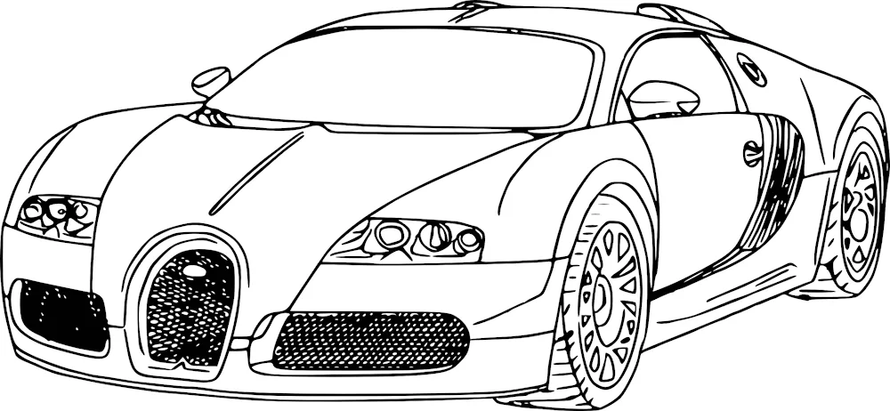 Bugatti Chiron colouring