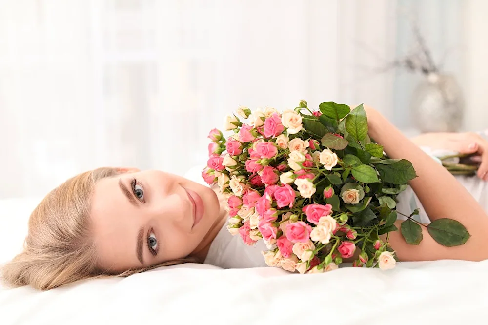 Bouquet in hand