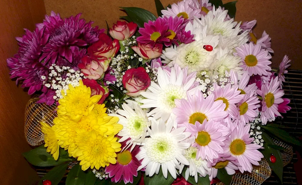 Bouquet of flowers on a table