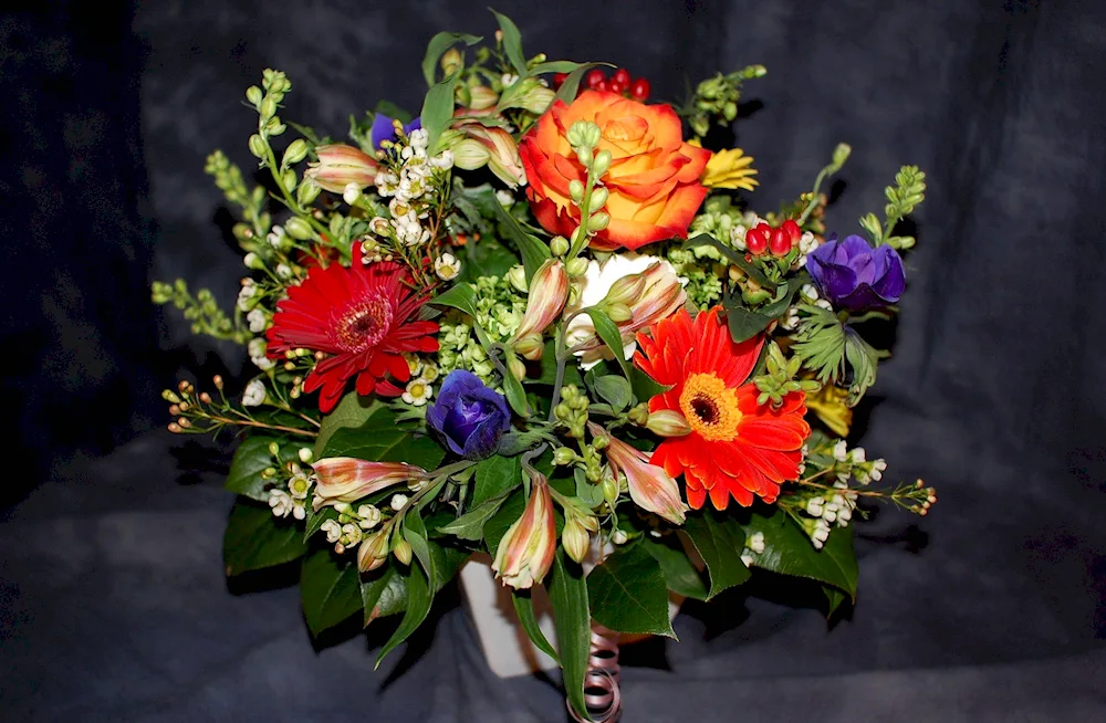 Gerbera and alstromeria bouquet