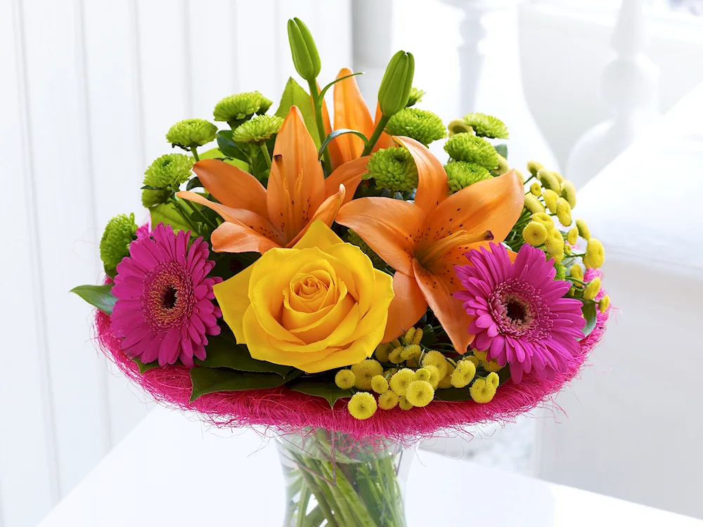 Gerbera and lilies