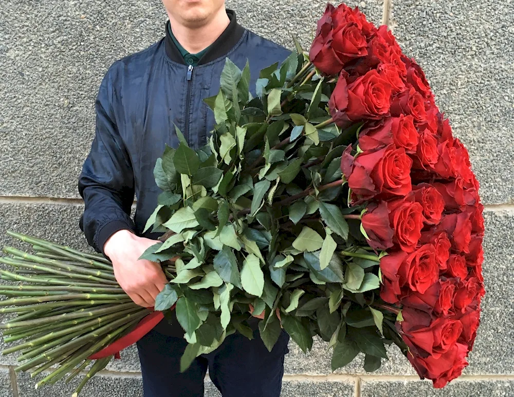 Large bouquet of roses