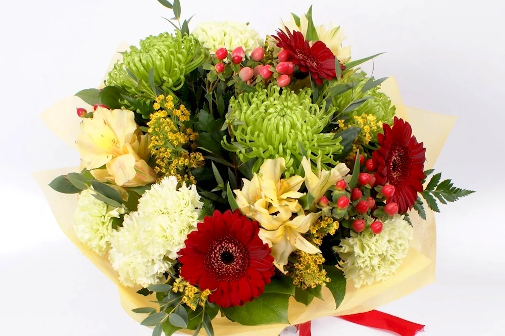 Bouquet of white chrysanthemums