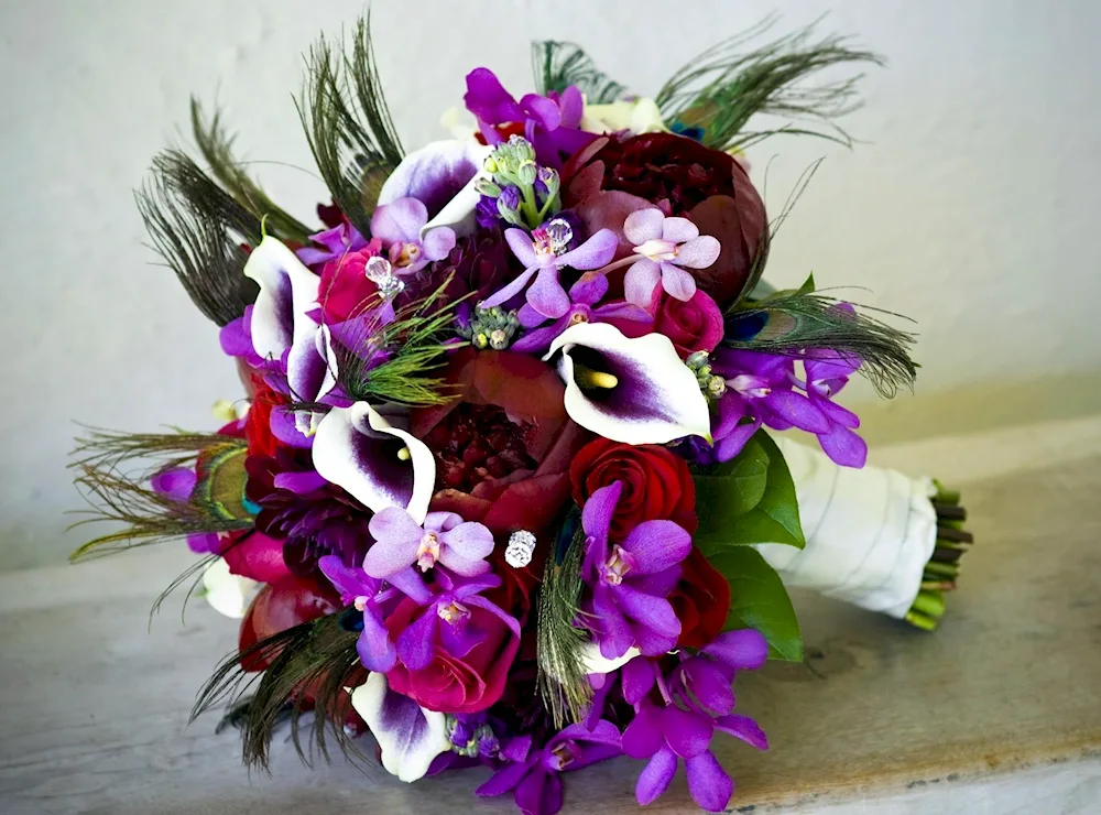 Bouquet with Vanda orchid