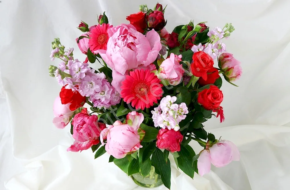 Bouquet with peonies