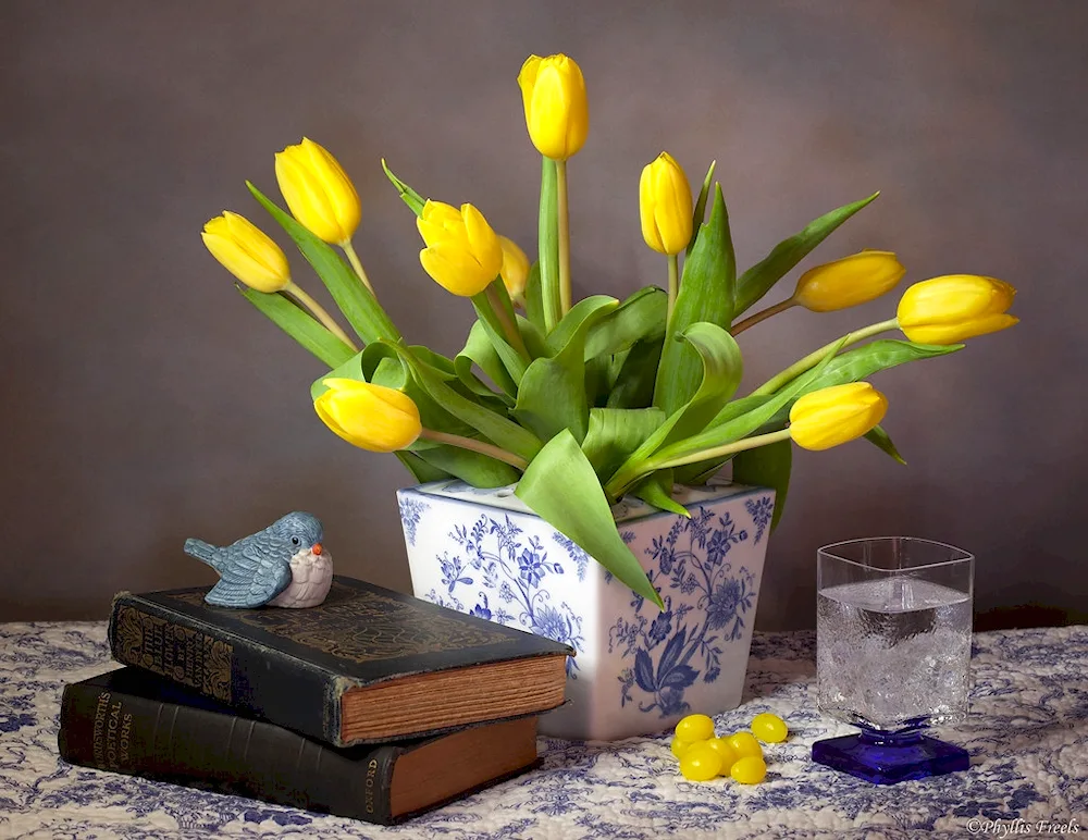 Tulips in a vase