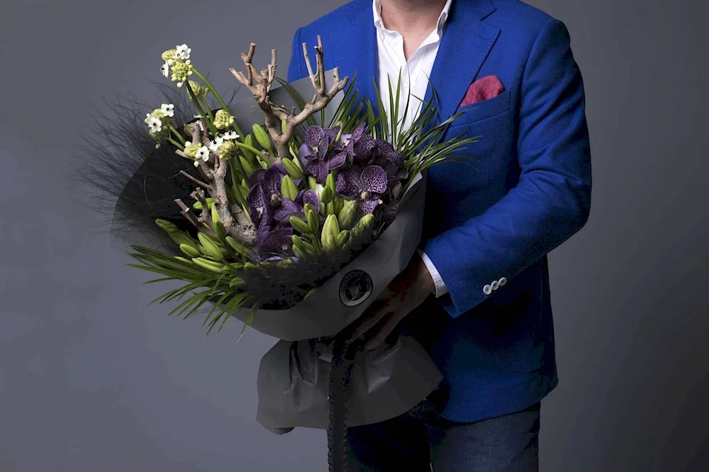 Bouquet of flowers for man