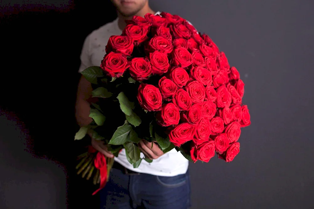 Bouquet of flowers for man