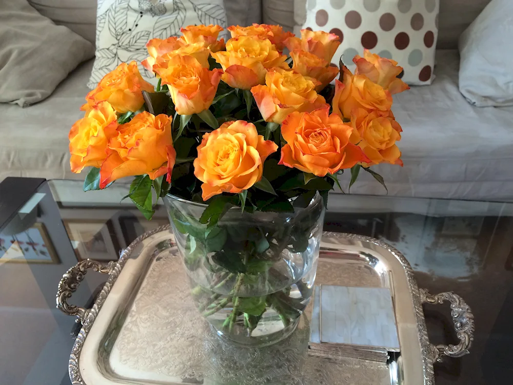 A bouquet at home