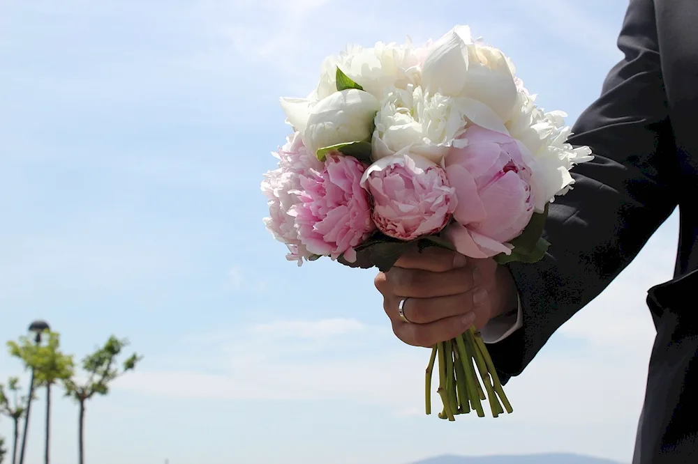 Pink Dianthus bouquet