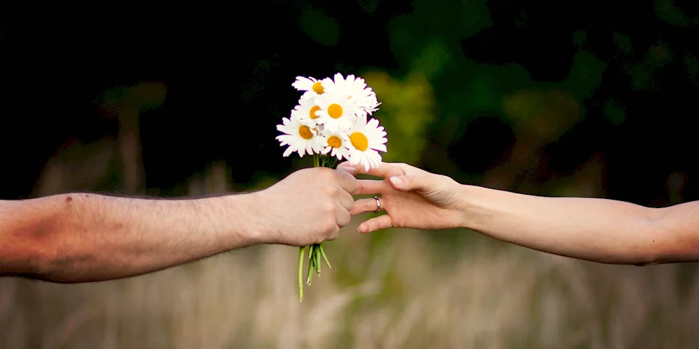 Bouquet of flowers for man