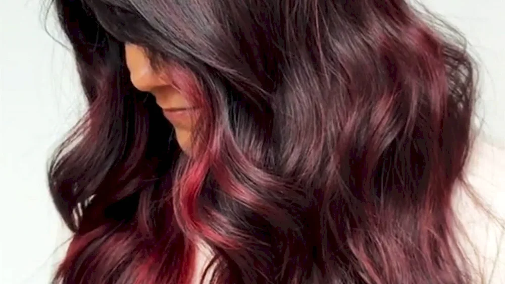 Burgundy Brown hair colour