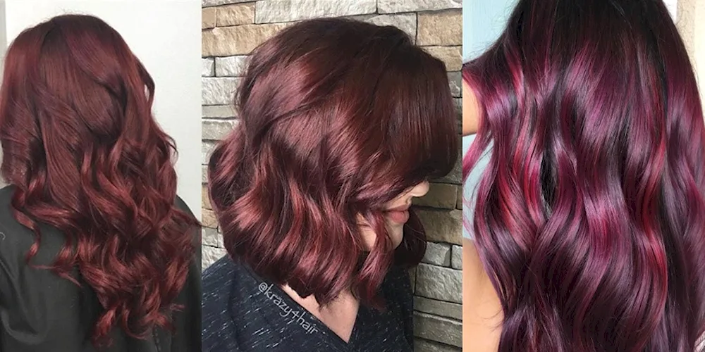 Burgundy Brown hair colour