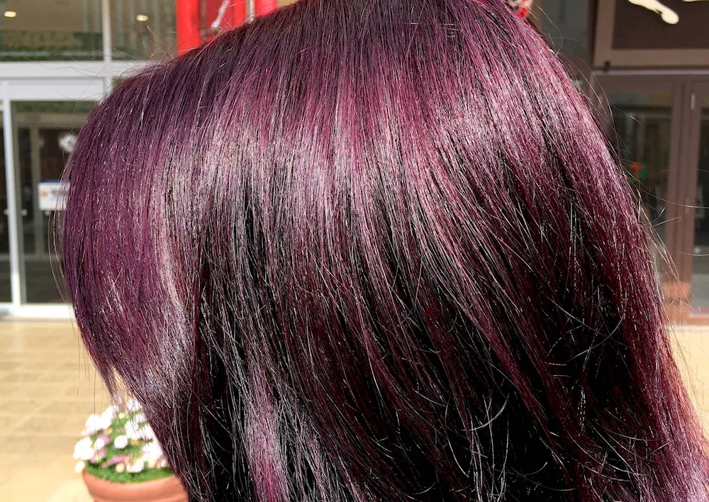 Burgundy Beaujolais hair colour