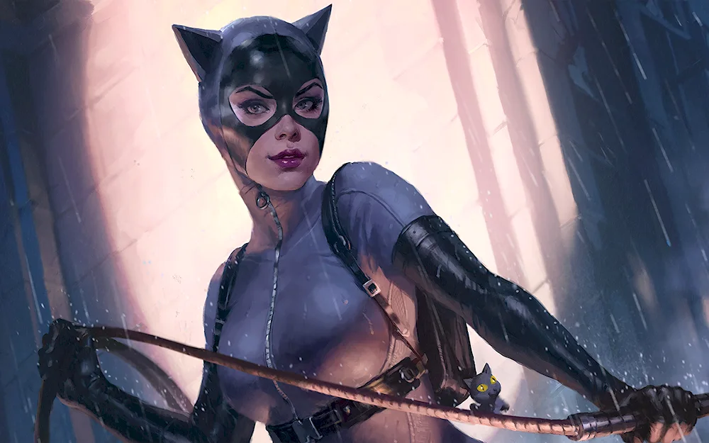 Holly Berry woman cat