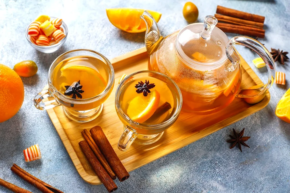 Orange and cinnamon tea