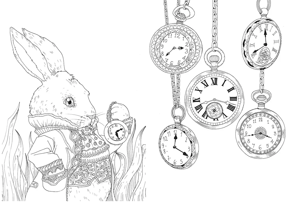 Time clock drawing