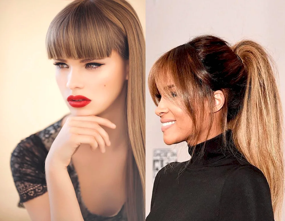 Arched bangs