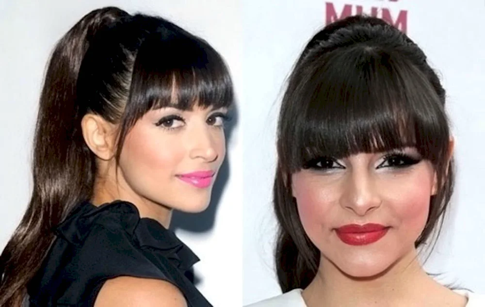 Short filigree bangs