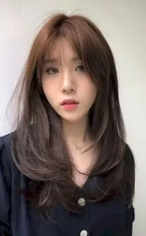 Cascade Korean bangs