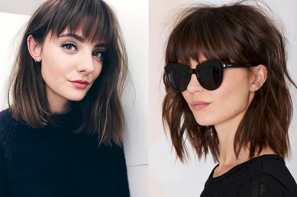 Ripped fringes filigree bangs