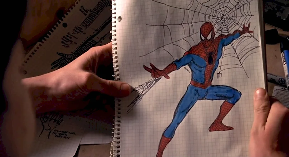 Spider-Man 2002 Peter Parker drawing