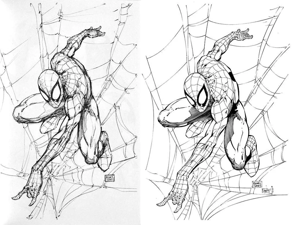 Spider-man drawing for drawing