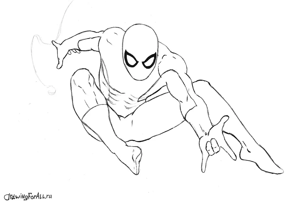 Spider man drawing for drawing