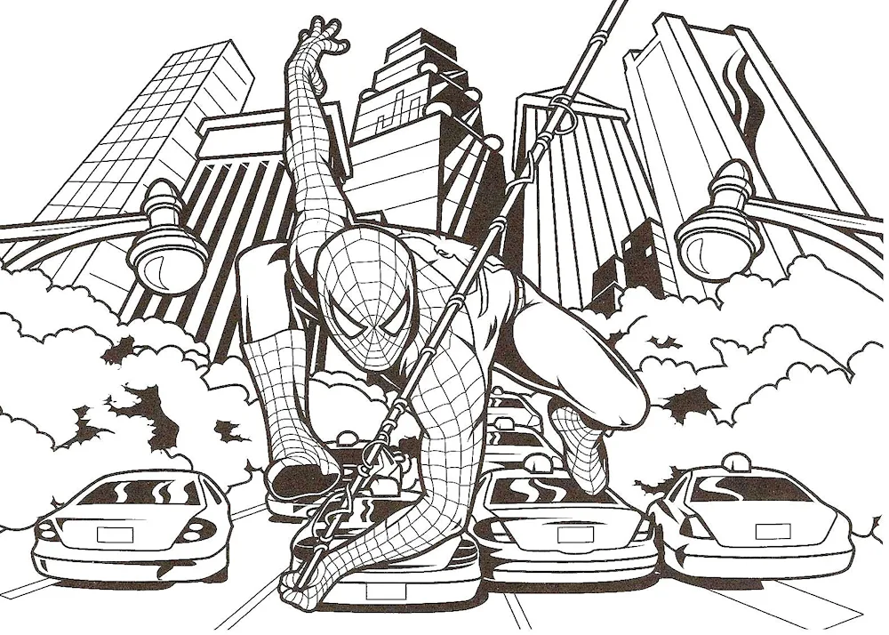 Spider-Man colouring book