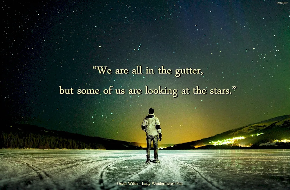A man under the starry sky