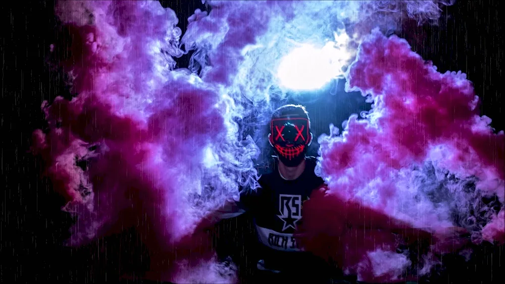 Man with smoke coloured