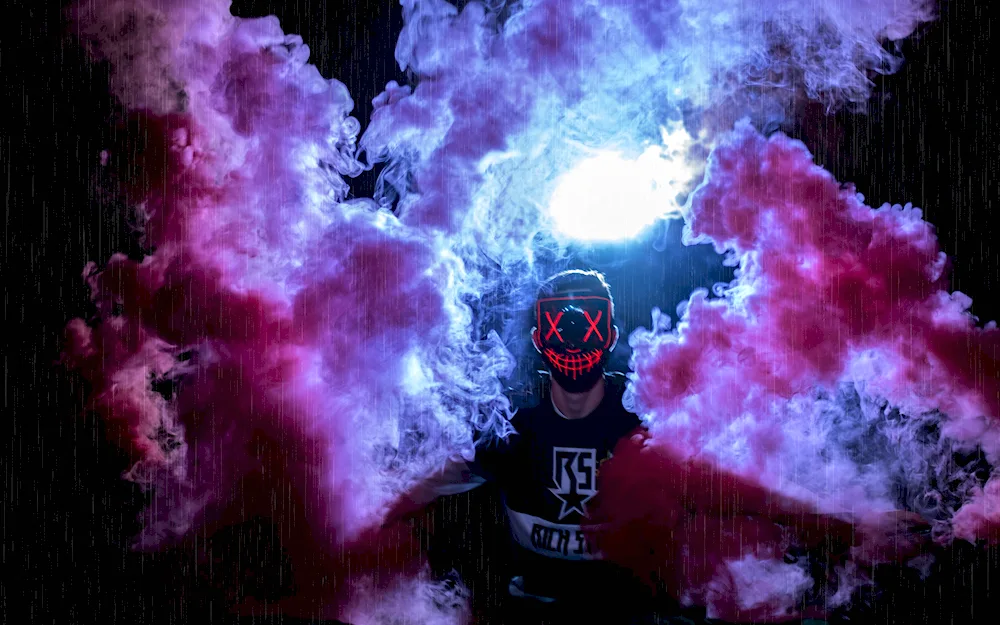 Coloured Smoke Man