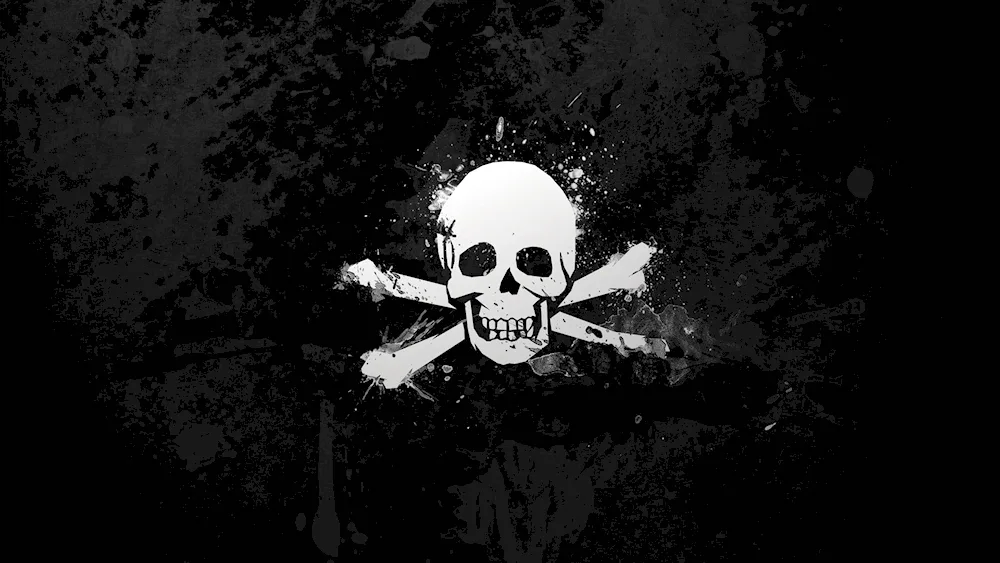 Jolly Roger flag of pirates of the Caribbean