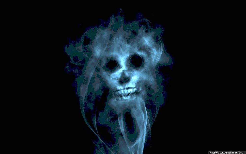 Skull in the smoke