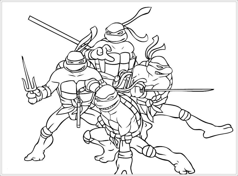 Ninja Turtles colouring Donatello
