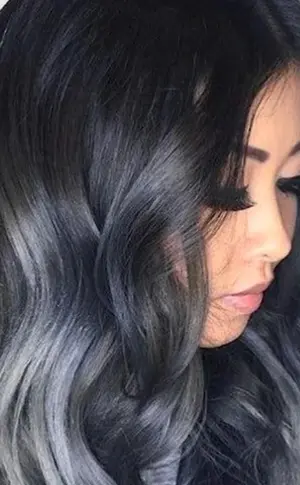 Black ashy ombré