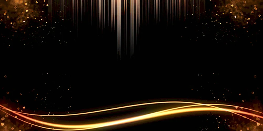 Black background with gold