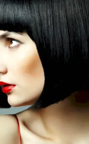 Black bob with bangs