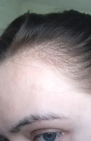 Black hair with outgrown roots